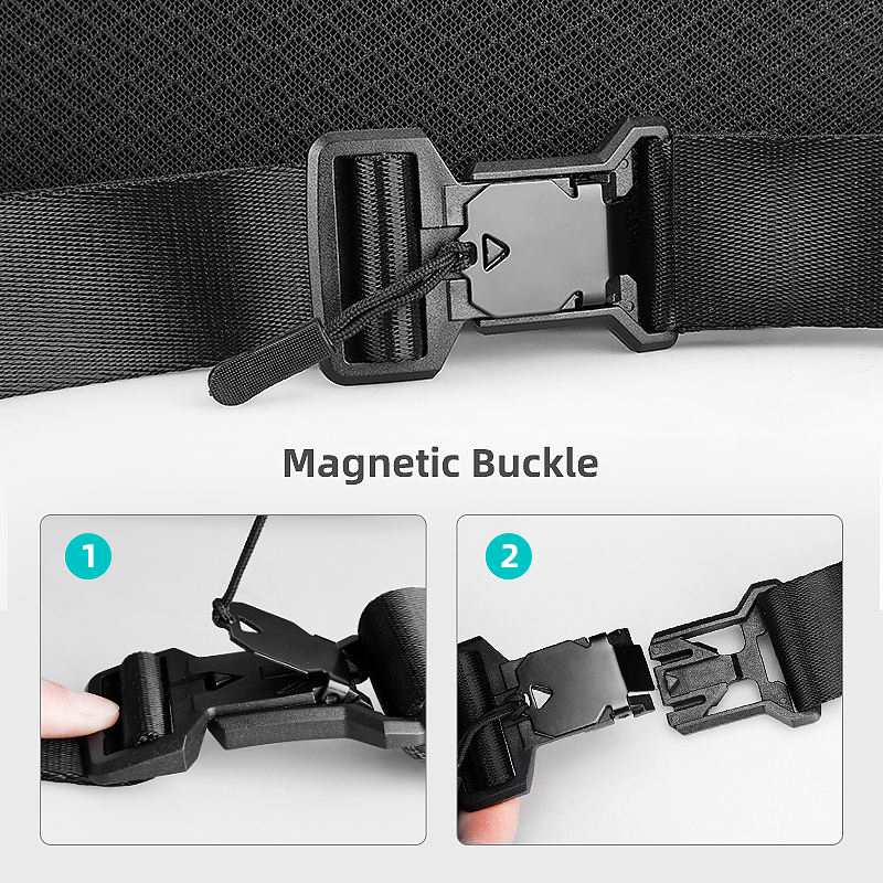 MR8331 Men's Magnetic Clasp Chest Bag – Multi-Functional Large Capacity Sling & Waist Pack - View 6