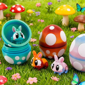 Vashine - Conejo Impreso en 3D, Regalo de Pascua, Juguetes, Decoración del Hogar, Conejo de Cristal Flexible, Colección de Figuras de Acción Impresas en 3D - Product Image 3