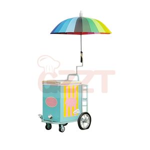 Carrito de helado <span class=keywords><strong>para</strong></span> remolque, <span class=keywords><strong>camión</strong></span> de comida móvil, comercial, Mini tienda, coche, helado italiano, congelador, gran oferta - Product Image 3