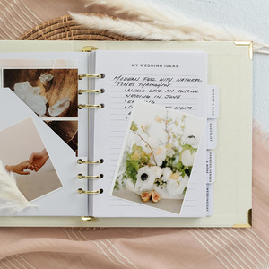 Aangepaste Luxe Binder Weddingplanner Boektijdschriften Cadeau Set Losse Blad Ongedateerde Bruidsplanning Dagboek Organisator
