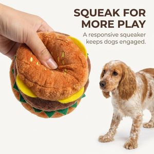 Nouveau jouet pour animaux de compagnie en coton écologique, durable, en forme de hamburger, emballé dans un sac, pour chiens et chats - Product Image 2