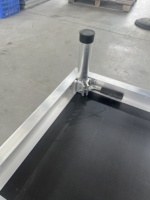 Plateforme de scène modulaire en alliage d'aluminium 1,22 x 1,22 m avec surface antidérapante, portable et robuste, capacité de charge de 1000 kg