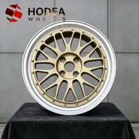 Jantes forgées rétro en mesh 2 pièces de 16/17/18 pouces, personnalisées 4x98 4x100 4x108 4x114.3 pour voitures JDM, tuning européen, et restomod.