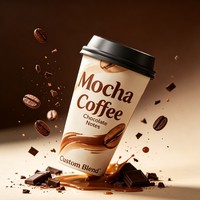 Café prêt à boire à la saveur de chocolat riche, moka, en vente en gros, étiquette privée personnalisée, pour distributeur automatique