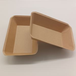Boîte à salade rectangulaire en papier kraft de qualité supérieure, prix d'usine, qualité alimentaire, plateau octogonal en papier - Product Image 6