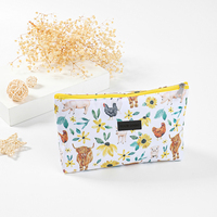 Dompet Tipis Ringan Murah Berbahan Nilon dengan Ritsleting, Kantong Kecil untuk Perlengkapan Mandi, Tas Portabel untuk Pria & Wanita
