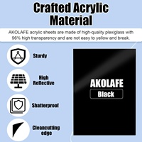 Panneaux en verre acrylique noir de 1 mm, 30x21 cm, 12 feuilles découpées sur mesure pour présentoirs et supports de table DIY