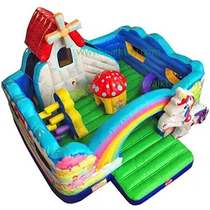 Unicorn Playzone inflatable amusement park 5 x 6 x 4.5m indoor and outdoor inflatable amusement park equipment toys in hot sale