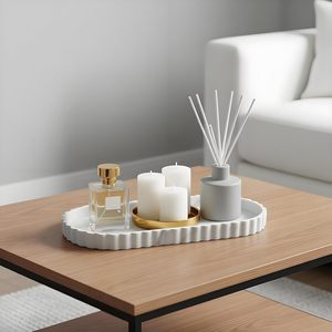 Oval Silicone Bathroom Vanity Tray For Soap <b>Candles</b> Decor Kitchen Desktop Organization - Product Image 1
