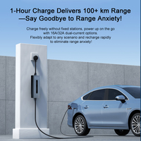 Station de charge mobile AUXUS 16A Wifi 1phase 3.5kW EV Evse Chargeur rapide domestique Niveau 1 AC Type 2 Chargeur Ev portable avec APP