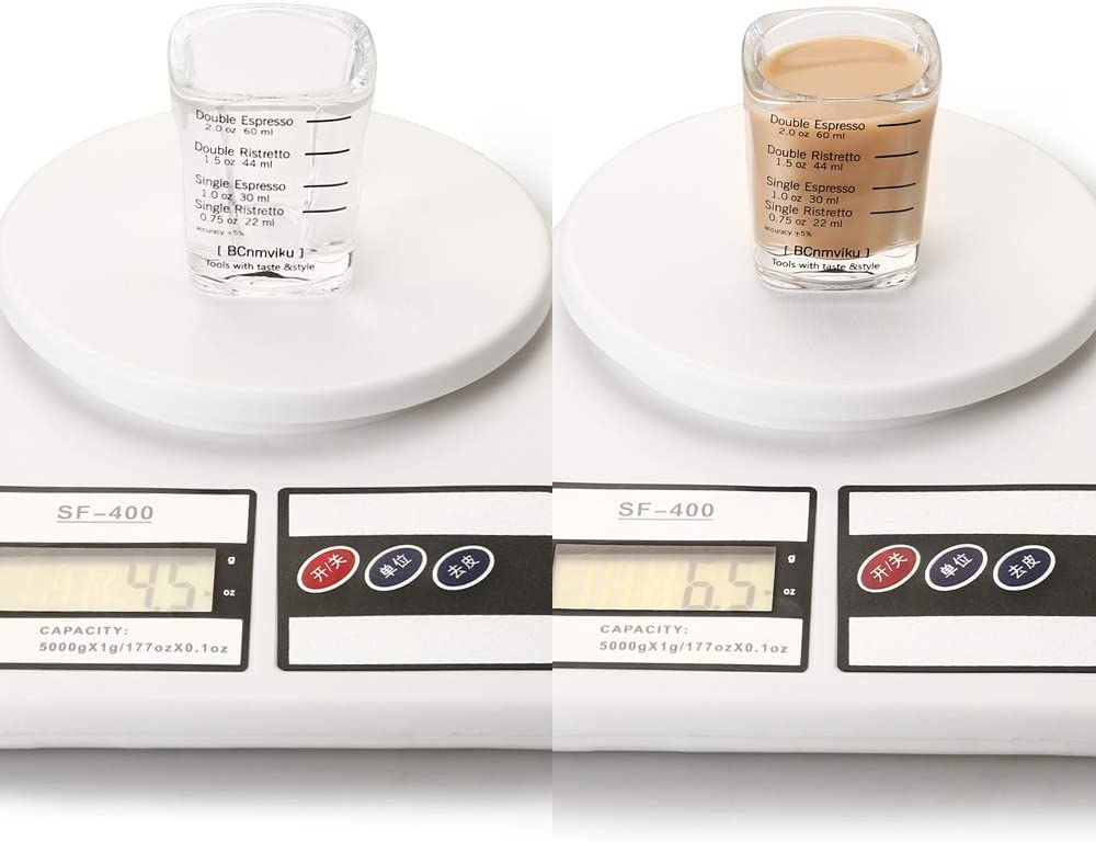 Shot Glass Liquid Heavy Sturdy Glass Shot Glasses Measuring cup Wine Glass 6 Pack 2oz/60ml