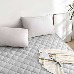 Protège-matelas jetable en polyester respirant, matelassé à ultrasons, anti-allergie, taille personnalisée, gris, blanc - Product Image 4