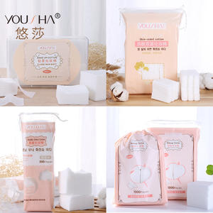 Tampons de coton Yousha, 1000 pièces, tampons démaquillants fins double face pour le nettoyage du visage et les soins de la peau, usage général - Product Image 1