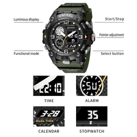 Reloj Smael 8055, Gran Venta, Reloj Digital LED de Cuarzo Analógico con Doble Pantalla, Deportivo, Resistente al Agua, con Alarma, Reloj Electrónico