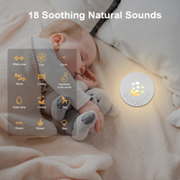 便携式白噪音发生器婴儿助眠器，带 18 种舒缓声音，USB 可充电，RGB 呼吸灯，带定时器