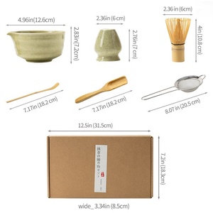 Coffret de Cérémonie du Thé <span class=keywords><strong>Matcha</strong></span> Personnalisé de 4 à 10 Pièces avec Bol Japonais, Fouet à Thé et Support en Bambou, Idéal pour Cadeau - Product Image 2