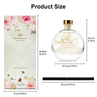 Diffuseur de parfum en rotin 100 ml, coffret cadeau, bouteille en verre ronde, fleur d'eucalyptus artificielle pour la décoration de la maison et du salon