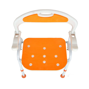 Lan Zekang Aluminum Alloy Shower Chair 300 Lb Capacity <b>Folding</b> Bath <b>Stool</b> For Elderly Pregnant Toilet Safety - Product Image 3