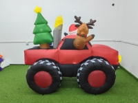 Nouvelles décorations de jardin gonflables de Noël, Père Noël gonflable, camion monstre, voiture de course, décorations de jardin gonflables de Noël pour l'extérieur