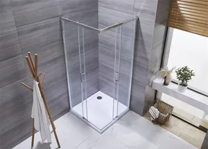 Cabina de ducha de baño de diseño simple, puertas de vidrio de 6/8mm, cabina de ducha de vidrio templado deslizante, cuartos de ducha