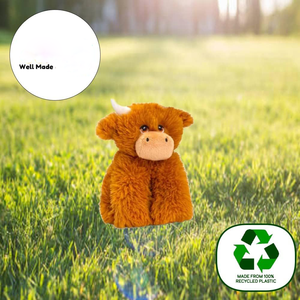 Deluxe Paws 100% juguetes ecológicos de peluche reciclados Lovely Brown Long Hairy Soft Bull con Longhorn Kids Sleep Hugging Highland Cow Gifts - Product Image 3