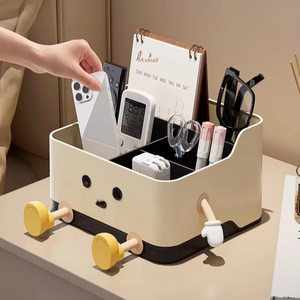 Boîte de rangement de bureau multifonctionnelle en plastique, style dessin animé tendance, pour serviettes en papier, télécommandes <span class=keywords><strong>et</strong></span> articles divers - Product Image 3