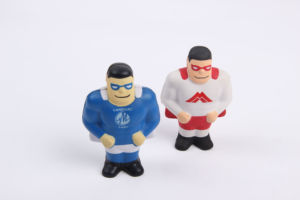 Bola mainan unik busa PU bentuk karakter Super pria, bola stres untuk ornamen - Product Image 3