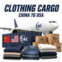 Expédition de vêtements en conteneurs de Chine vers les États-Unis, fret aérien porte-à-porte, agent d'expédition