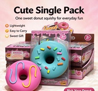 Jouet Squishy Donut Mignon, Simulation de Gâteau Sucré, Pain, Alimentaire, à Rebond Lent, Doux, à Pincer, Sensoriel, Anti-Stress, Cadeau pour Enfants