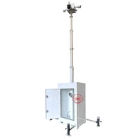 Menara CCTV Portabel 6m Manual, Unit Pengawasan Bergerak dengan Sertifikasi CE Tahan Air Model ENWEI DB untuk Acara Olahraga