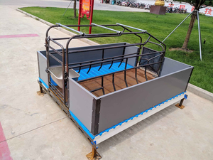 Cage à truies en acier galvanisé à chaud, prix d'usine, élevage de porcs, mise bas, nouvelle conception confortable anti-pression - Product Image 1