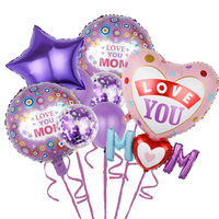Ensemble de ballons de fête fête des mères maman je t'aime ballon de décoration sur le thème de l'anniversaire