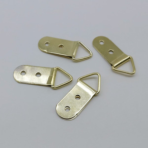 Golden Hanging <b>Hooks</b> <b>For</b> Photo <b>Frame</b> Iron Plated Durable Rectangle Shape <b>Picture</b> <b>Frame</b> Mounting Accessories - Product Image 1