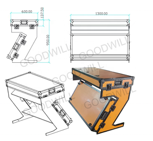 2024 ยอดนิยมปรับแต่งแบบพกพาพับ Z-type DJ ตารางขนาดกะทัดรัดกรณีเที่ยวบิน - Product Image 4