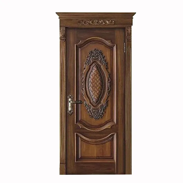 Petites portes extérieures de luxe en bois de teck, design en bois massif, portes d'entrée