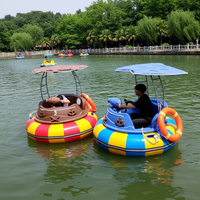 QIQU TikTok Viral HDPE mit Musik und Lichtern Wasserpistolen Wasserspiele für Erwachsene & Kinder Aufblasbare Elektrische Bumper Boote