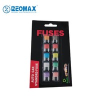 Lot de 10 fusibles à lame pour voiture, sur carte blister, 1A-40A, standard/mini/profil bas/micro2, assortiment de 10 pièces/paquet
