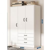 Armoire de chambre multi-styles en bois, style nordique moderne, meuble de rangement pour vêtements, placard de chambre en MDF recouvert de PVC