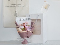 Bouquet de fleurs roses éternelles faites à la main de luxe 2025 pour l'obtention du diplôme Saint Valentin Fête des mères Noël Pâques et mariages