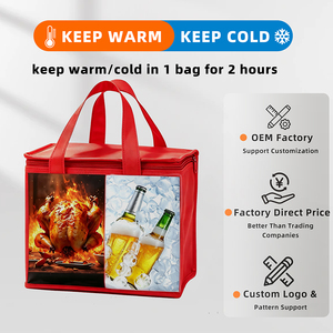 Sac isotherme personnalisé en non-tissé avec logo, grand sac de <span class=keywords><strong>livraison</strong></span> <span class=keywords><strong>alimentaire</strong></span> thermique, sac de pique-nique et de plage étanche, vente en gros - Product Image 4