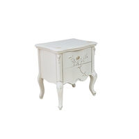 Ensemble de meubles de chambre à coucher en bois de chêne massif bleu sculpté à la main, style victorien antique, confortable, lit souple, taille King ou Queen
