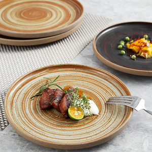 Bol à pâtes peu profond en céramique de <span class=keywords><strong>poterie</strong></span> moderne et minimaliste pour restaurant et usage domestique, compatible lave-vaisselle, écologique - Product Image 3