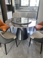 Ensemble table et chaises de salle à manger de style italien minimaliste moderne, mobilier de luxe pour la maison, salon ou hôtel