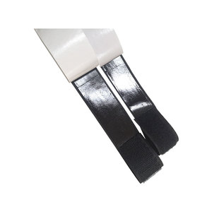 Points de ruban adhésif auto-agrippant noir et blanc de 25 mm avec colle au dos - Product Image 6