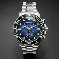 Montre chronographe à quartz pour homme, bracelet en acier inoxydable 316L, montre de plongée de luxe pour affaires