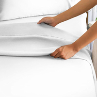 Parure de lit avec logo personnalisé de haute qualité, ensemble de literie blanc de luxe pour la maison et l'hôtel, vente en gros