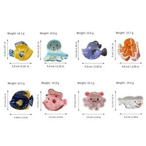 Pinzas <span class=keywords><strong>de</strong></span> Pelo Personalizadas con Animales Marinos, Pinzas <span class=keywords><strong>de</strong></span> Pelo con Forma <span class=keywords><strong>de</strong></span> Pulpo y Pez, Pinzas <span class=keywords><strong>de</strong></span> Pelo Acrílicas Mini con Impresión Personalizada <span class=keywords><strong>para</strong></span> Mujeres - Product Image 2
