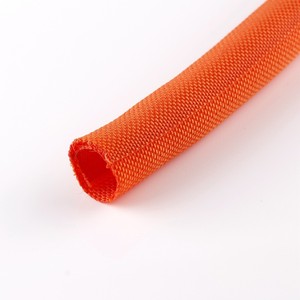 As mangas de cabo trançadas autofechadas duráveis protegem os cabos sem halogênio VW-1 Flame Retardant Easy <span class=keywords><strong>Wrap</strong></span> PP Polyester Yarn Vários - Product Image 3