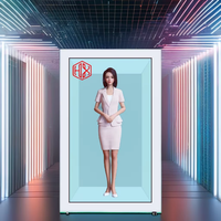 HXXK TOUCH OEM - Pantalla LCD Interactiva Personalizada, Vitrina con Pantalla Táctil Holográfica 3D para Interiores, Caja Publicitaria con WiFi para Educación
