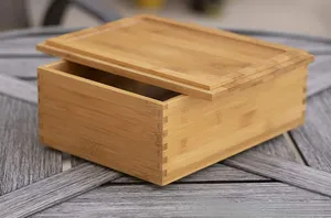 बांस लकड़ी का भंडारण बॉक्स ढक्कन के साथ टिकाऊ भंडारण शराब की बोतल उपहार प्रचारक लकड़ी शिल्प बॉक्स उपहार के लिए पैकेज बॉक्स